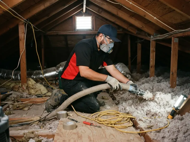 Attic Decontamination and Thermal Insulation Replacement in Long Beach, CA